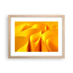 Poszter világos tölgy keretben - Mint a nap hullámai - 40x30 cm