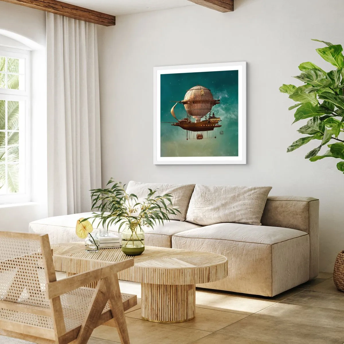 Poszter fekete keretben - Julius Verne üdvözöl - 40x40 cm