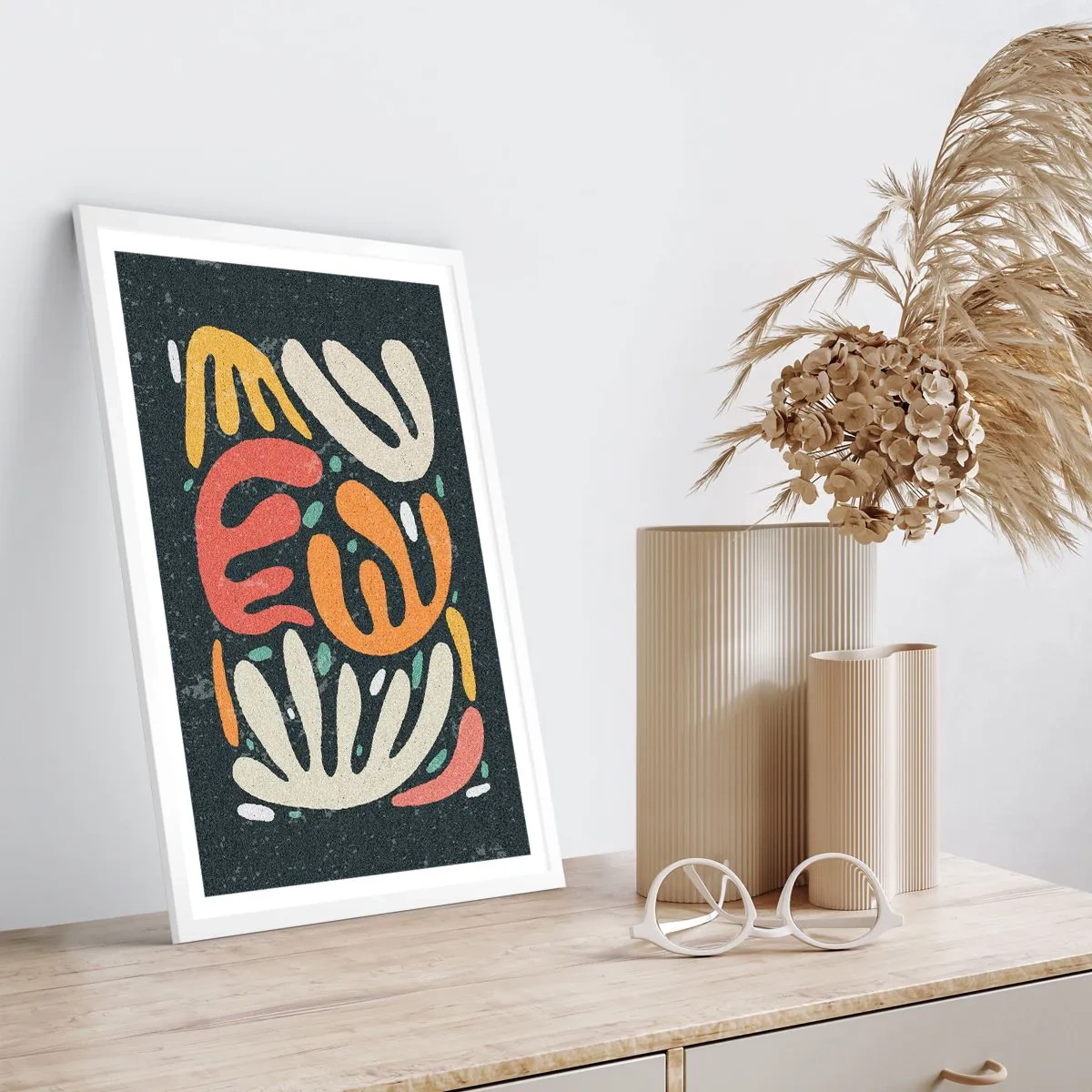 Poszter fekete keretben - Kompozíció - mindjárt elkaplak - 61x91 cm