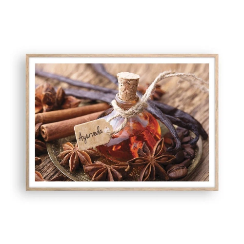 Poszter világos tölgy keretben - A test és a lélek egysége felé - 100x70 cm