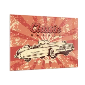 Üveg kép - És a rádióban, Elvis - 100x70 cm