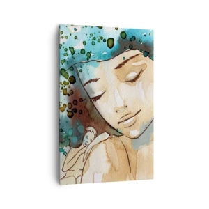 Vászonkép - Lady in blue - 80x120 cm