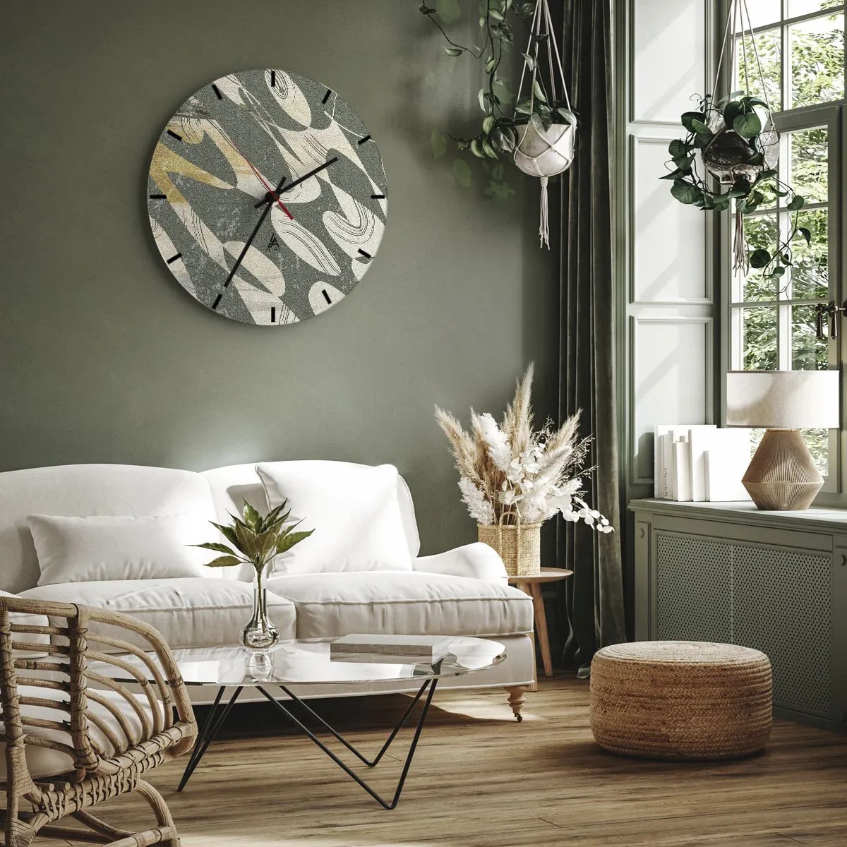 Falióra, Óra - Ritmikus absztrakció - 40x40 cm