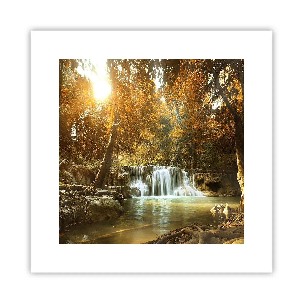 Poszter - Park kaszkád - 30x30 cm