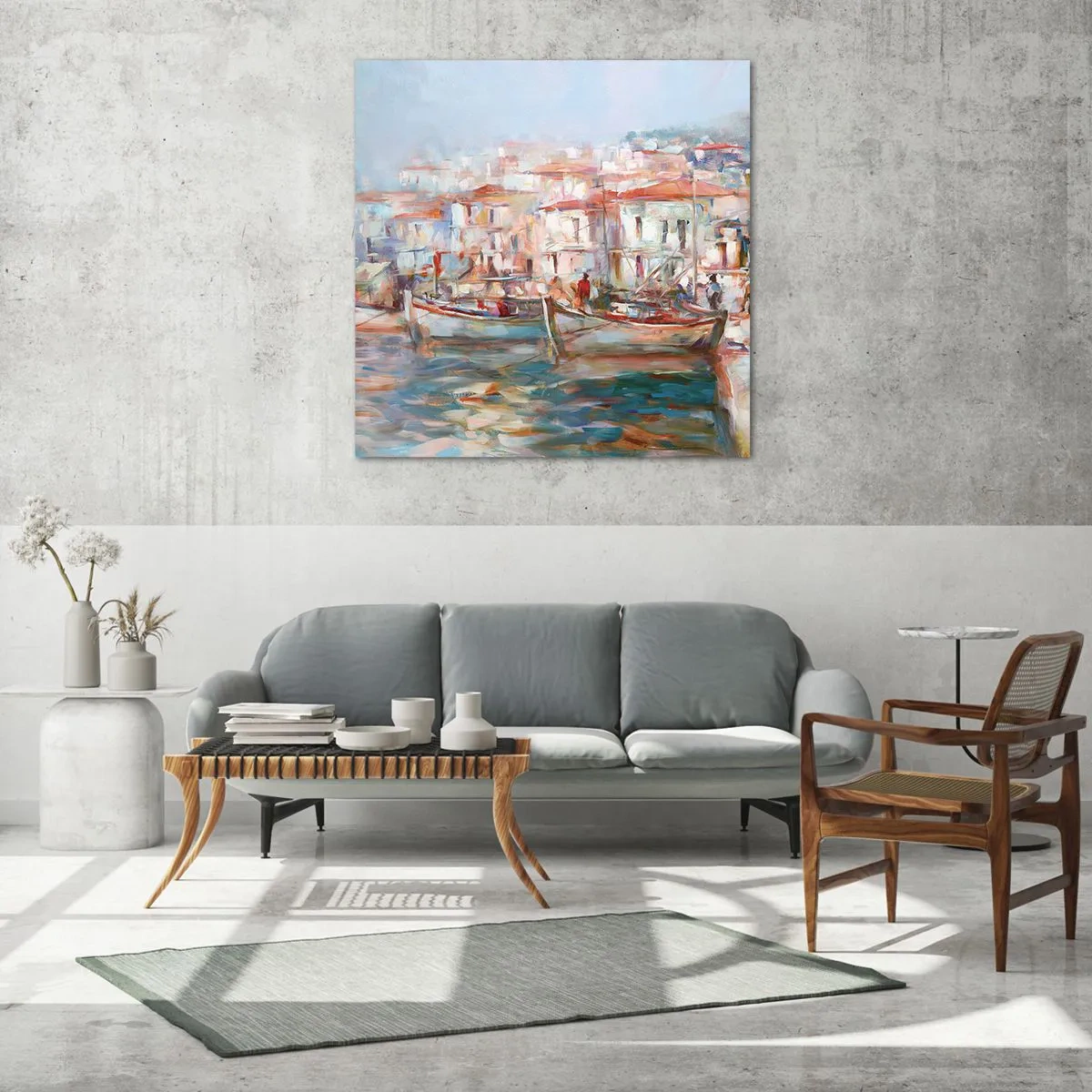 Üveg kép - Pasztell vakáció - 60x60 cm