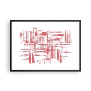 Poszter fehér keretben - A vörös város - 70x50 cm