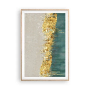 Poszter világos tölgy keretben - Az aranyhatár - 61x91 cm