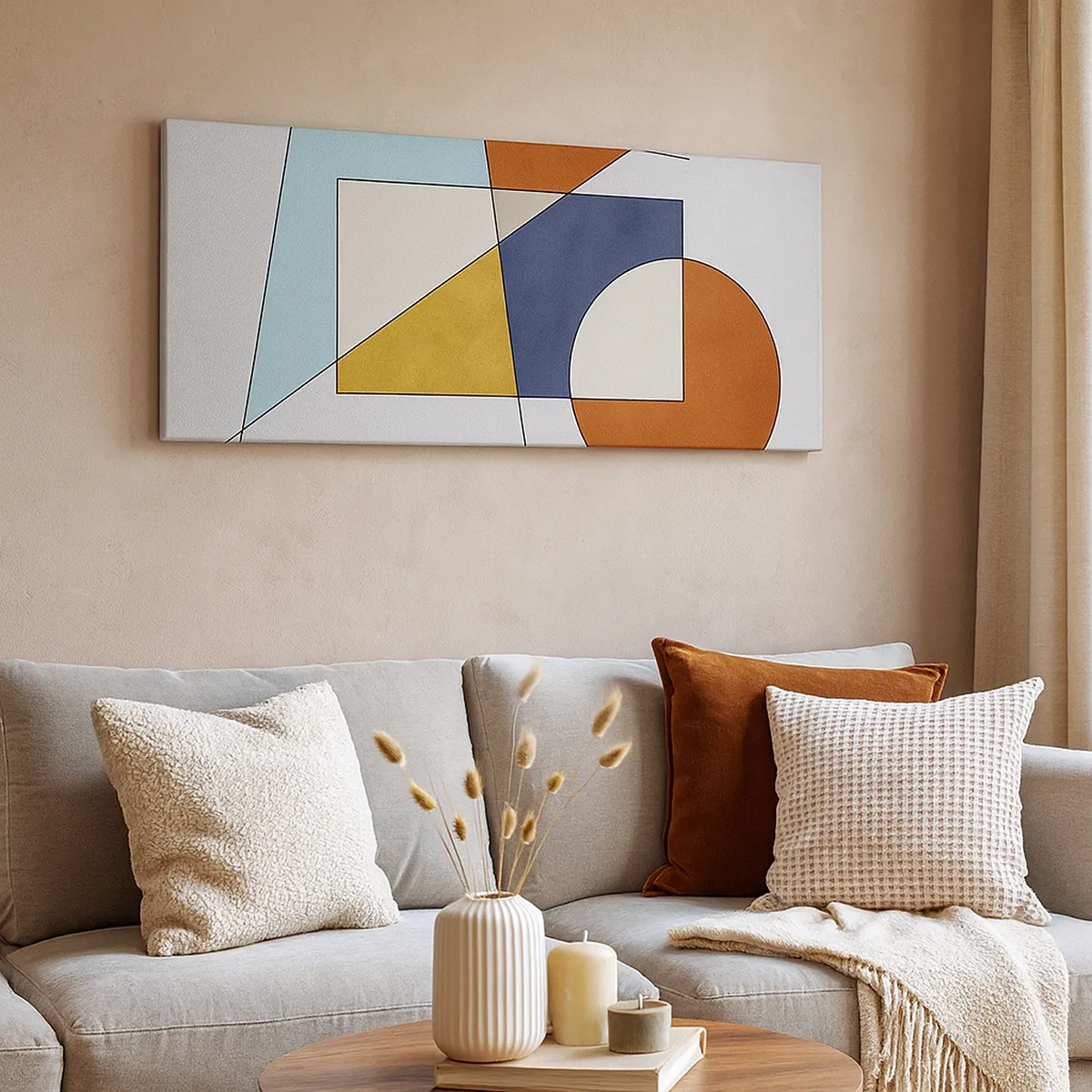 Vászonkép - Absztrakció: modernista szórakozás - 30x30 cm