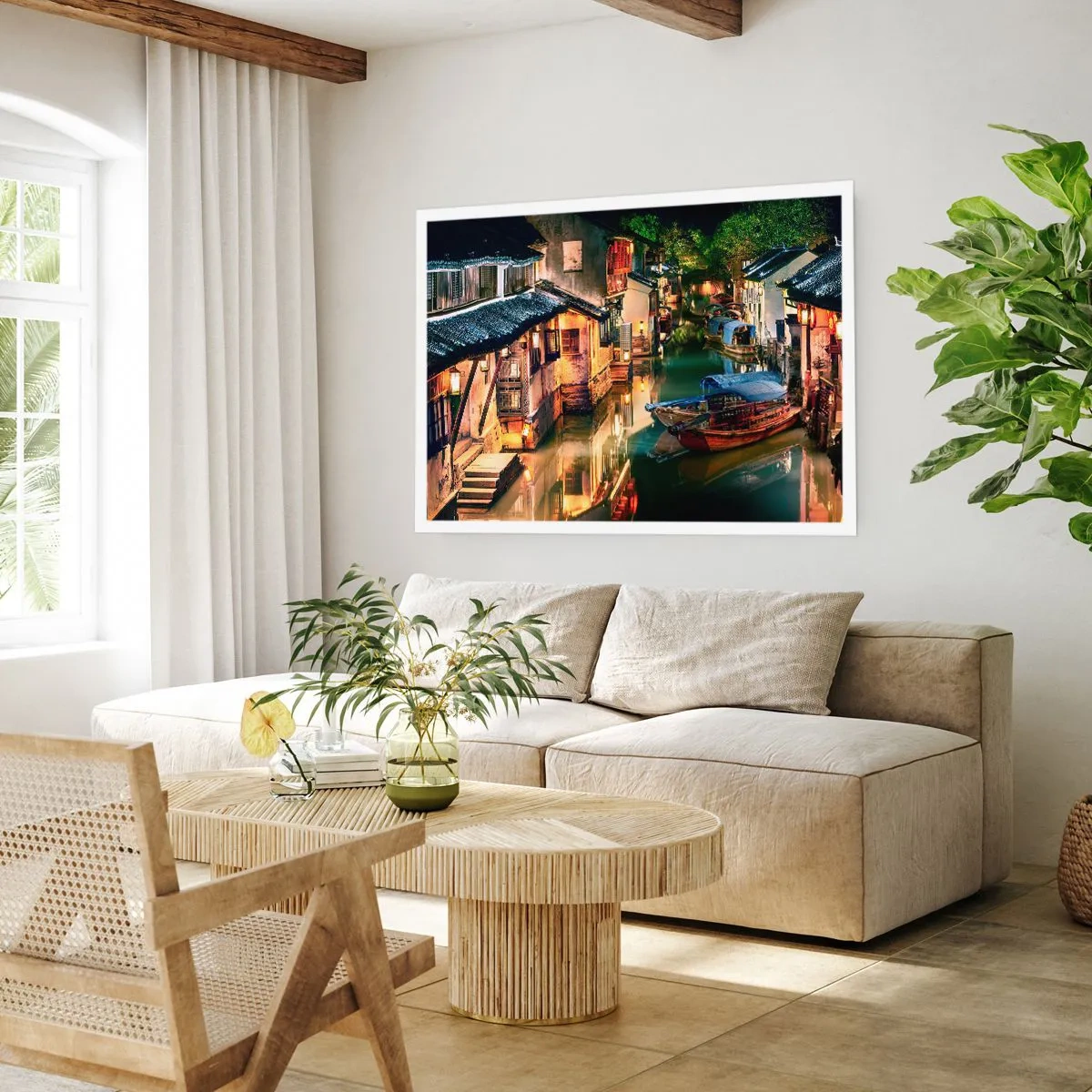 Poszter - Este egy kínai utcán - 70x50 cm