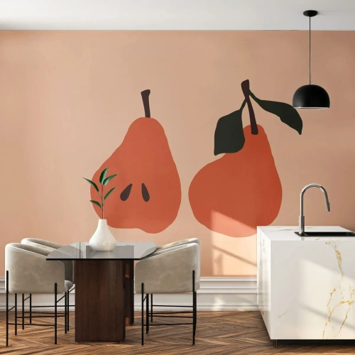 Fotótapéta Premium Sand - Maga az édesség - Körte, Gyümölcs, Minimalista - 350x256 cm