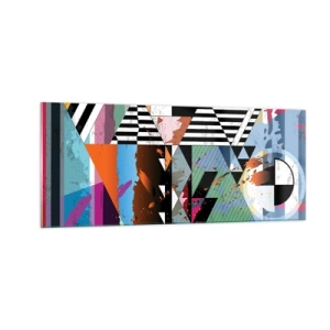 Üveg kép - Geometrikus és organikus - 100x40 cm