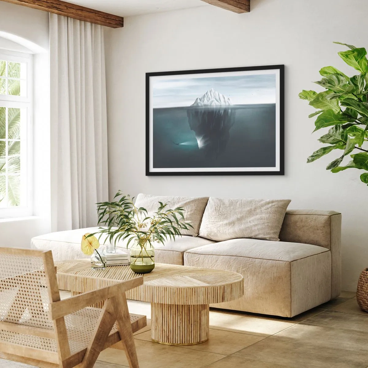 Poszter fehér keretben - Víz alatti rejtély - 50x40 cm