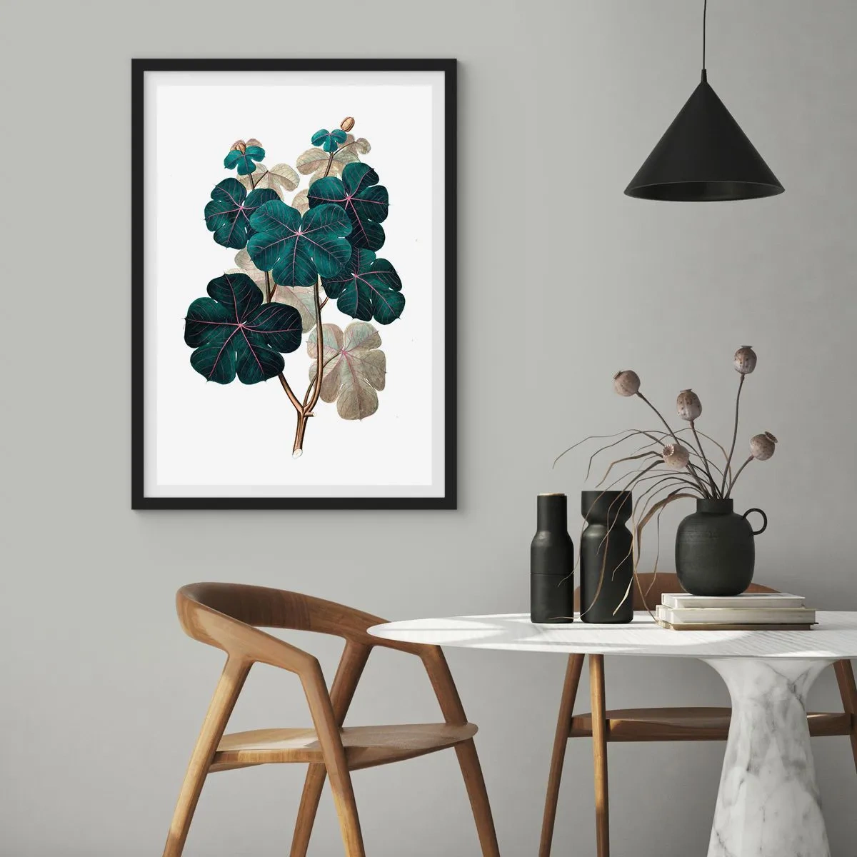 Poszter fehér keretben - Egy régi herbáriumból - 30x40 cm