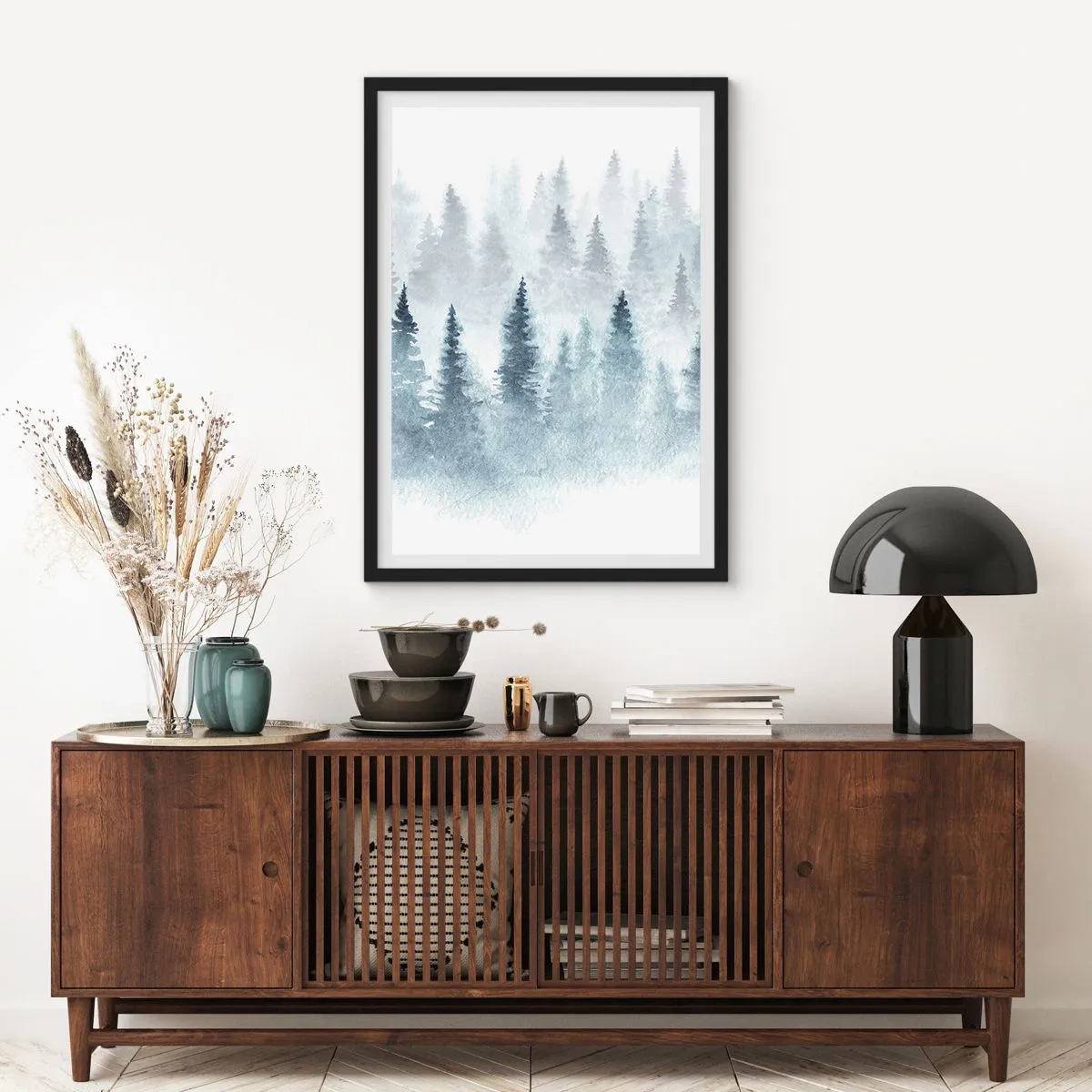 Poszter fehér keretben - Ködbe burkolózva - 70x100 cm