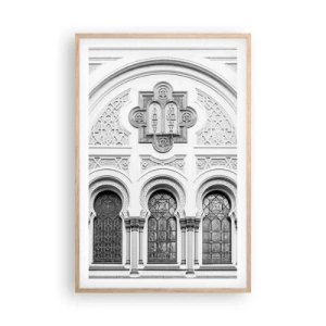 Poszter világos tölgy keretben - A kultúrák határán - 61x91 cm