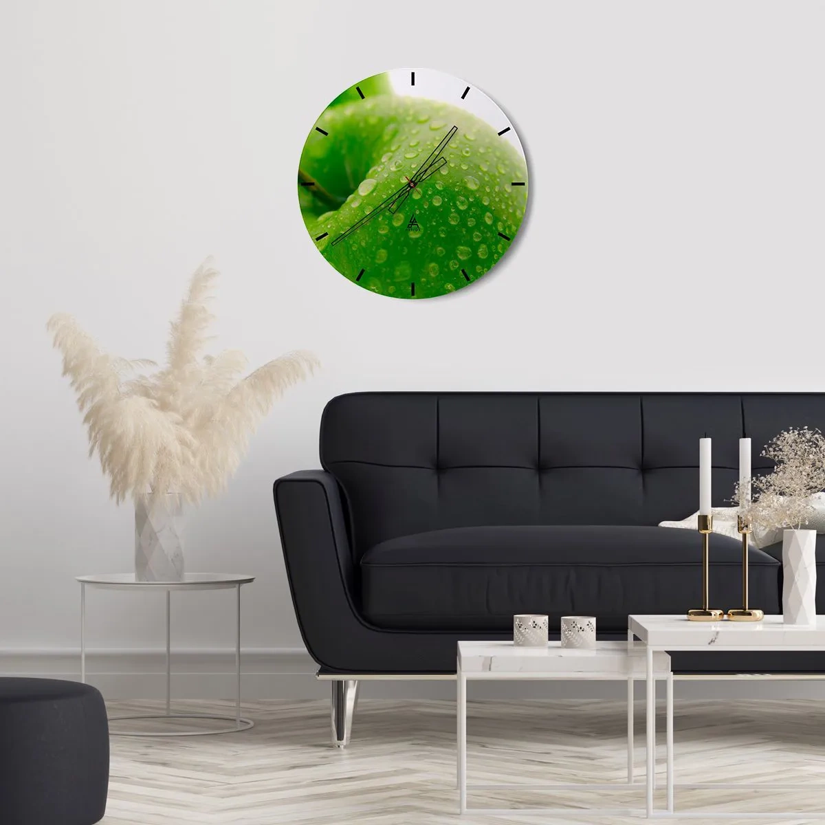 Falióra, Óra - Zöld hűvös frissesség - 40x40 cm