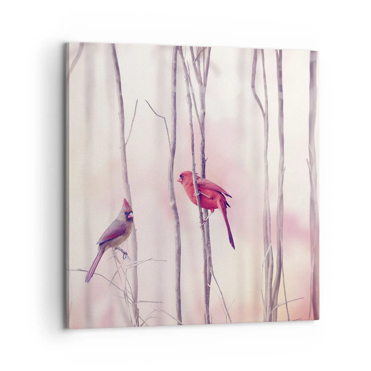 Vászonkép - Rózsaszín erdő története - 60x60 cm