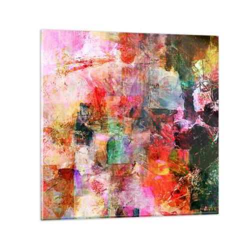 Üveg kép - Utazás a rózsákon át - 60x60 cm