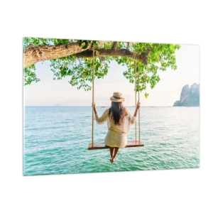 Üveg kép - Az élet gyönyörű - 120x80 cm