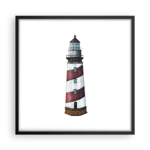 Poszter fehér keretben - Mindig résen - 50x50 cm