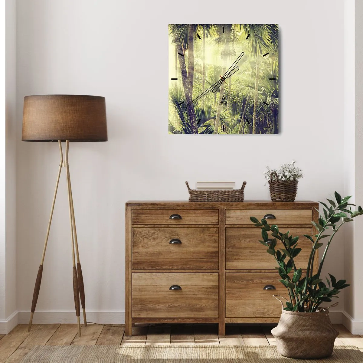 Falióra, Óra - Zöld forróságban - 40x40 cm