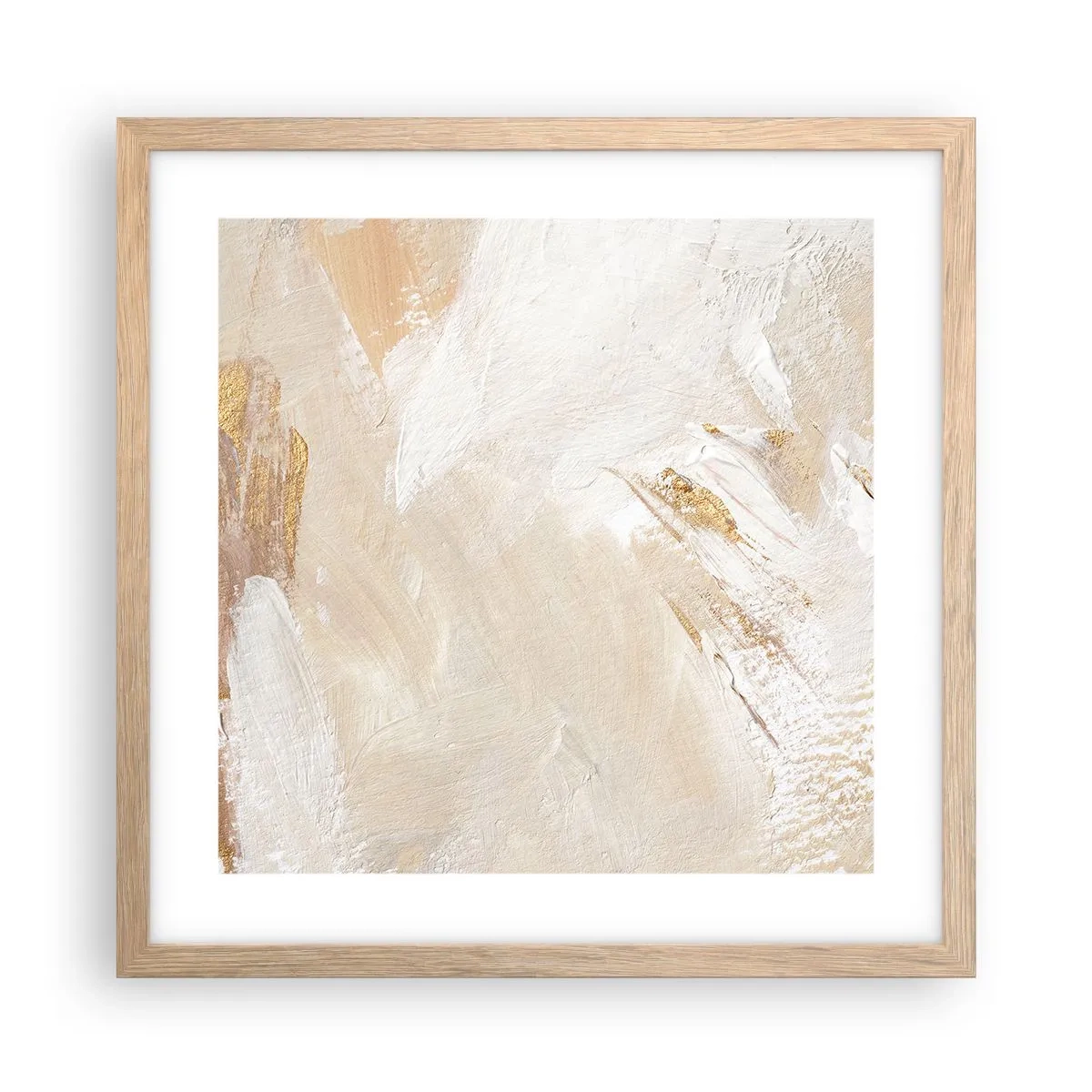 Poszter világos tölgy keretben - Pasztell kompozíció - 40x40 cm