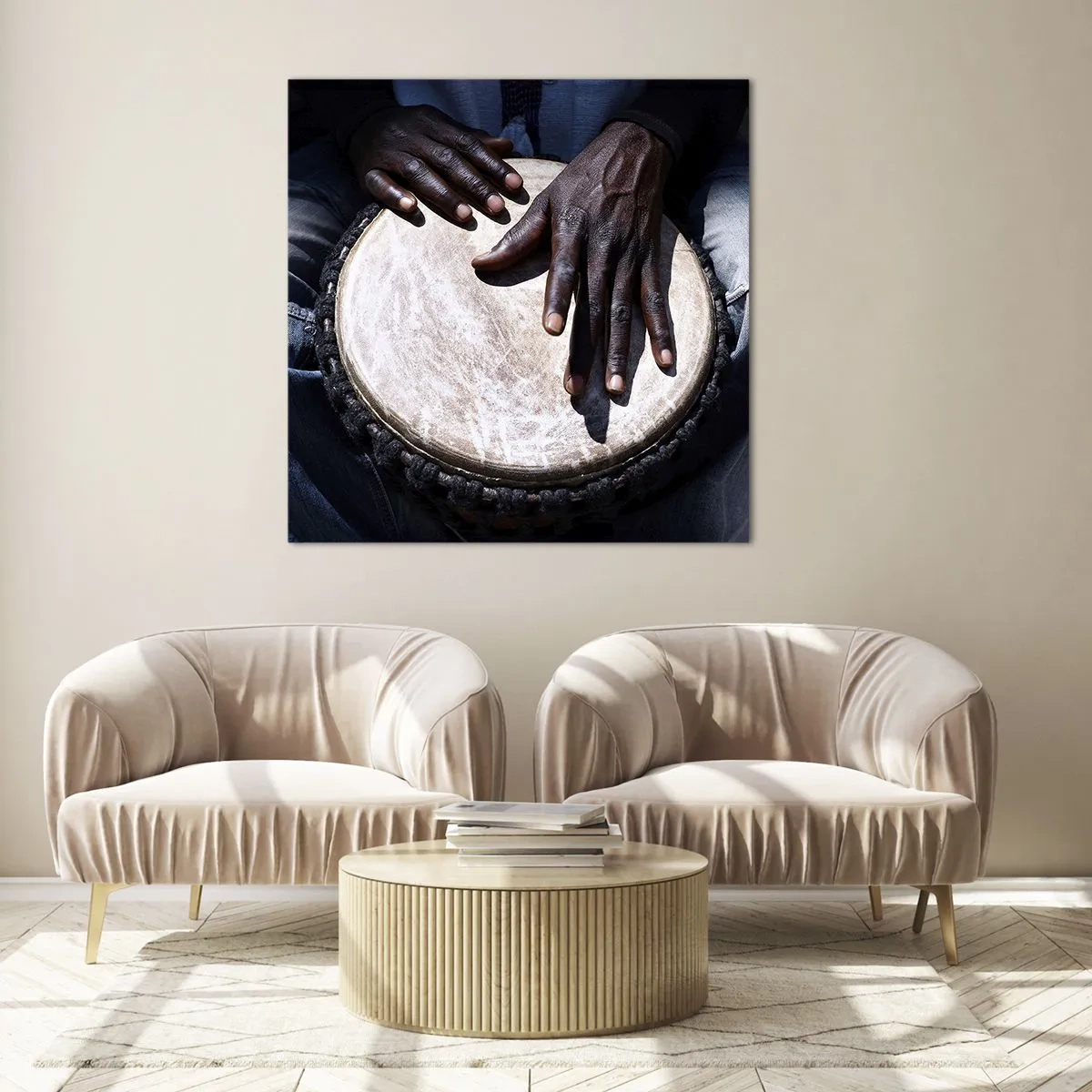 Üveg kép - Élj a saját ritmusodban - 50x50 cm