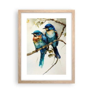 Poszter világos tölgy keretben - Megsértődött? - 30x40 cm