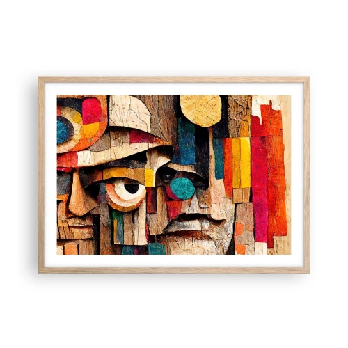 Poszter világos tölgy keretben - Látlak téged... - 70x50 cm