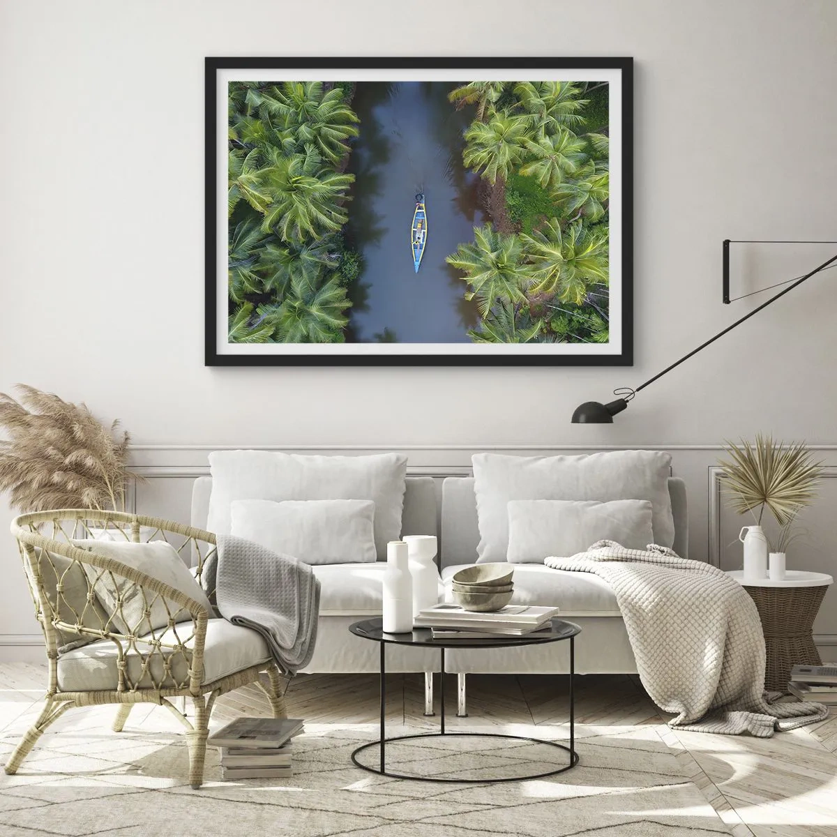 Poszter fehér keretben - Egy trópusi ösvényen - 50x40 cm