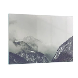Üveg kép - Ködös völgy - 120x80 cm
