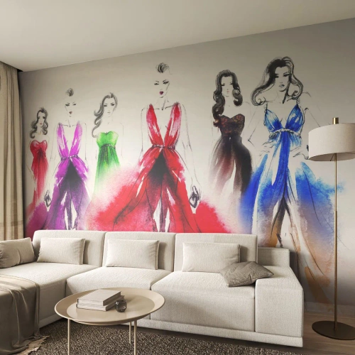 Fotótapéta Premium Canvas - Hangulatok a jelmezekhez - Divatbemutató, Nő, Ruha - 100x70 cm