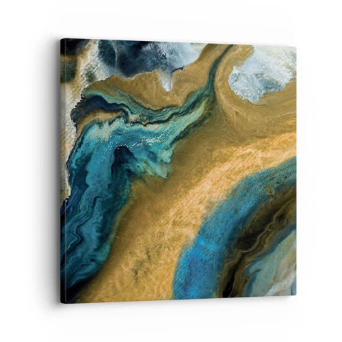 Vászonkép - Kék - sárga - kölcsönös hatások - 30x30 cm