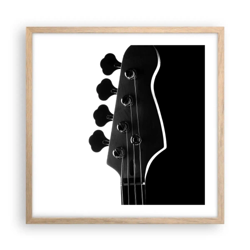 Poszter világos tölgy keretben - Sziklacsend - 50x50 cm