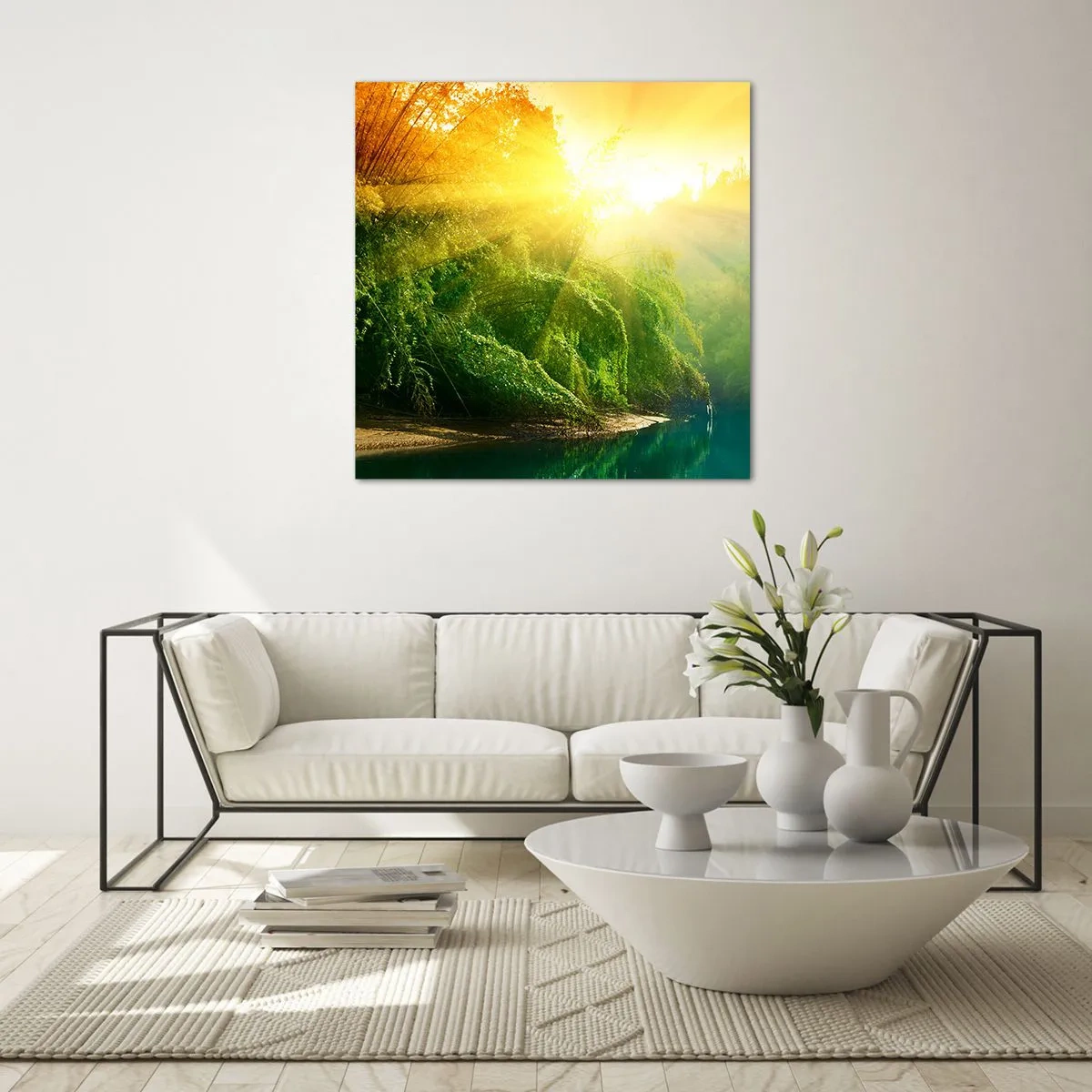 Üveg kép - Elmerülni a napban és az árnyékban - 60x60 cm