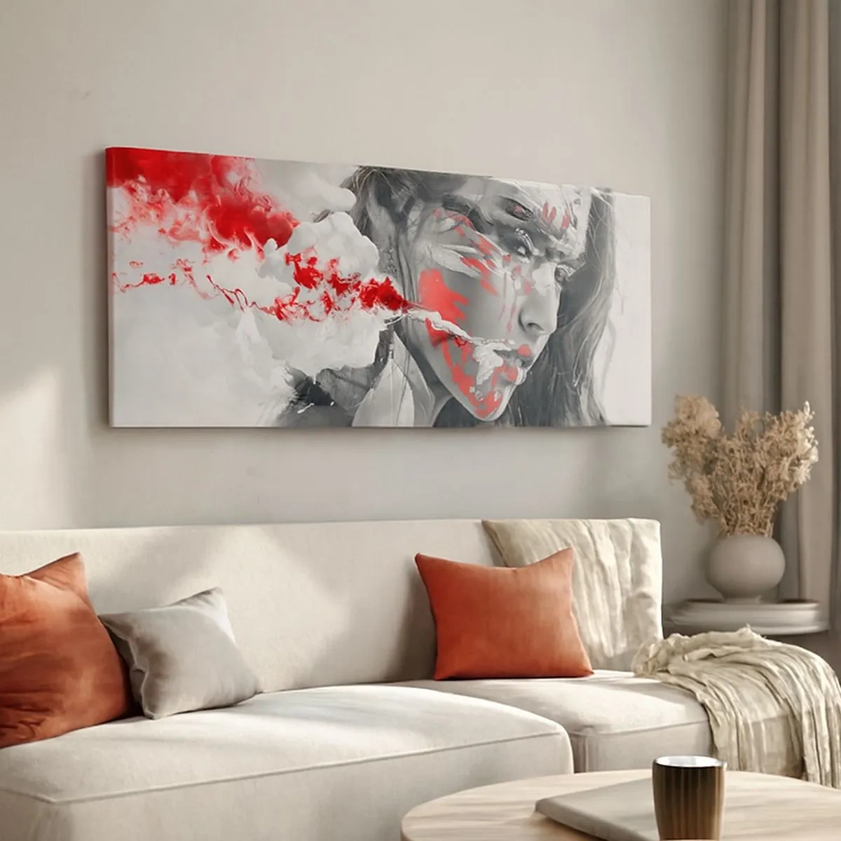 Vászonkép - Az abszurditás füstjében - 100x40 cm