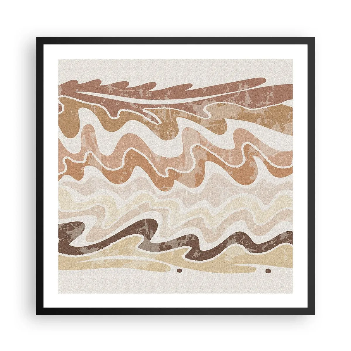 Poszter fehér keretben - Jó energia - jó érzelmek - 60x60 cm