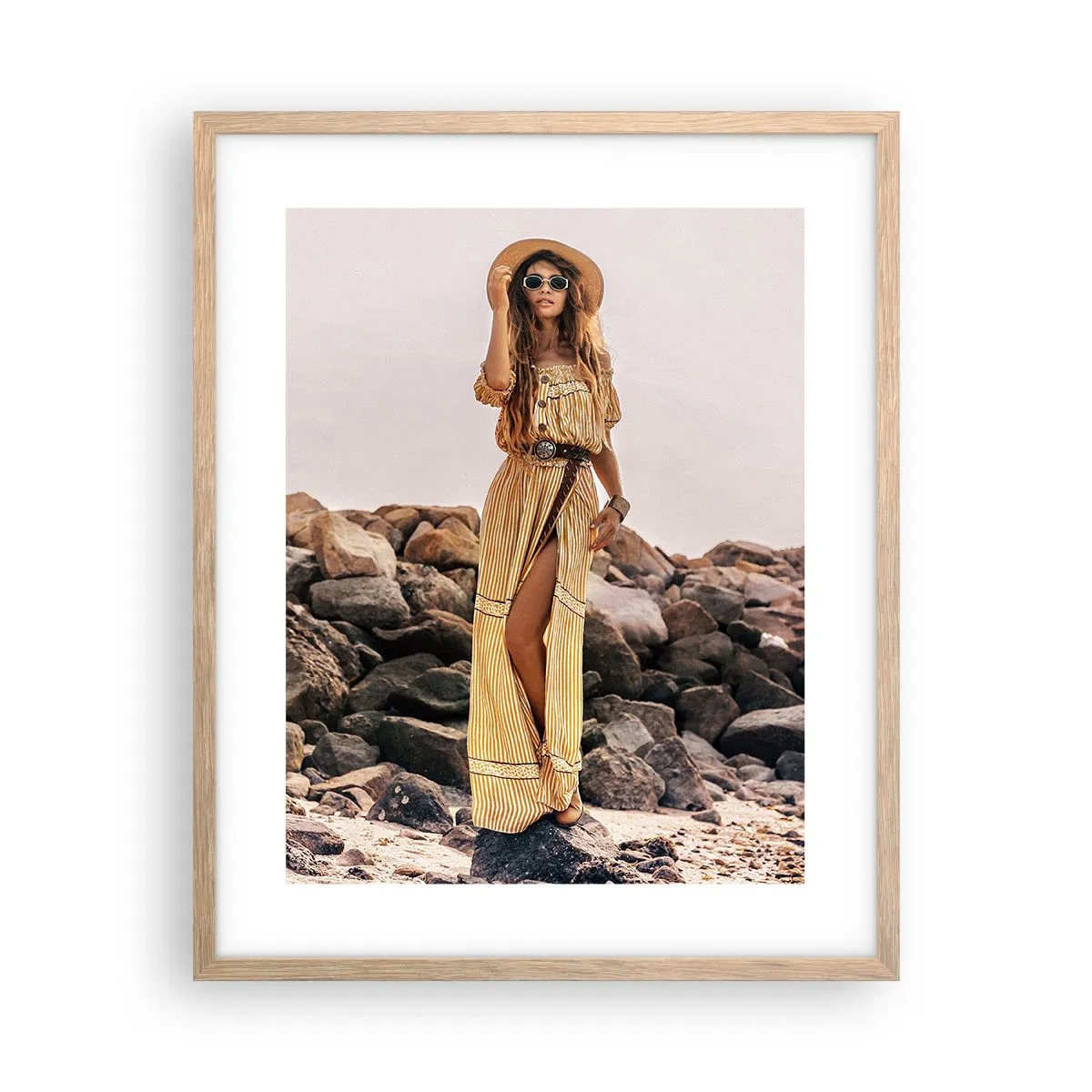 Poszter világos tölgy keretben - A kövek varázsa - 40x50 cm