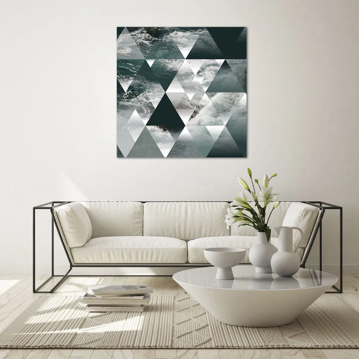 Üveg kép - Kristály perspektíva - 60x60 cm