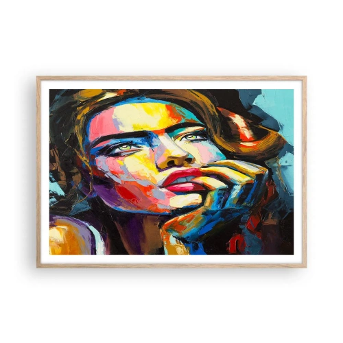Poszter világos tölgy keretben - Az álmok úgy repülnek az égen, mint a madarak - 100x70 cm