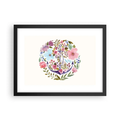 Poszter fehér keretben - Egy tengerész jó éjszakai alvása - 40x30 cm