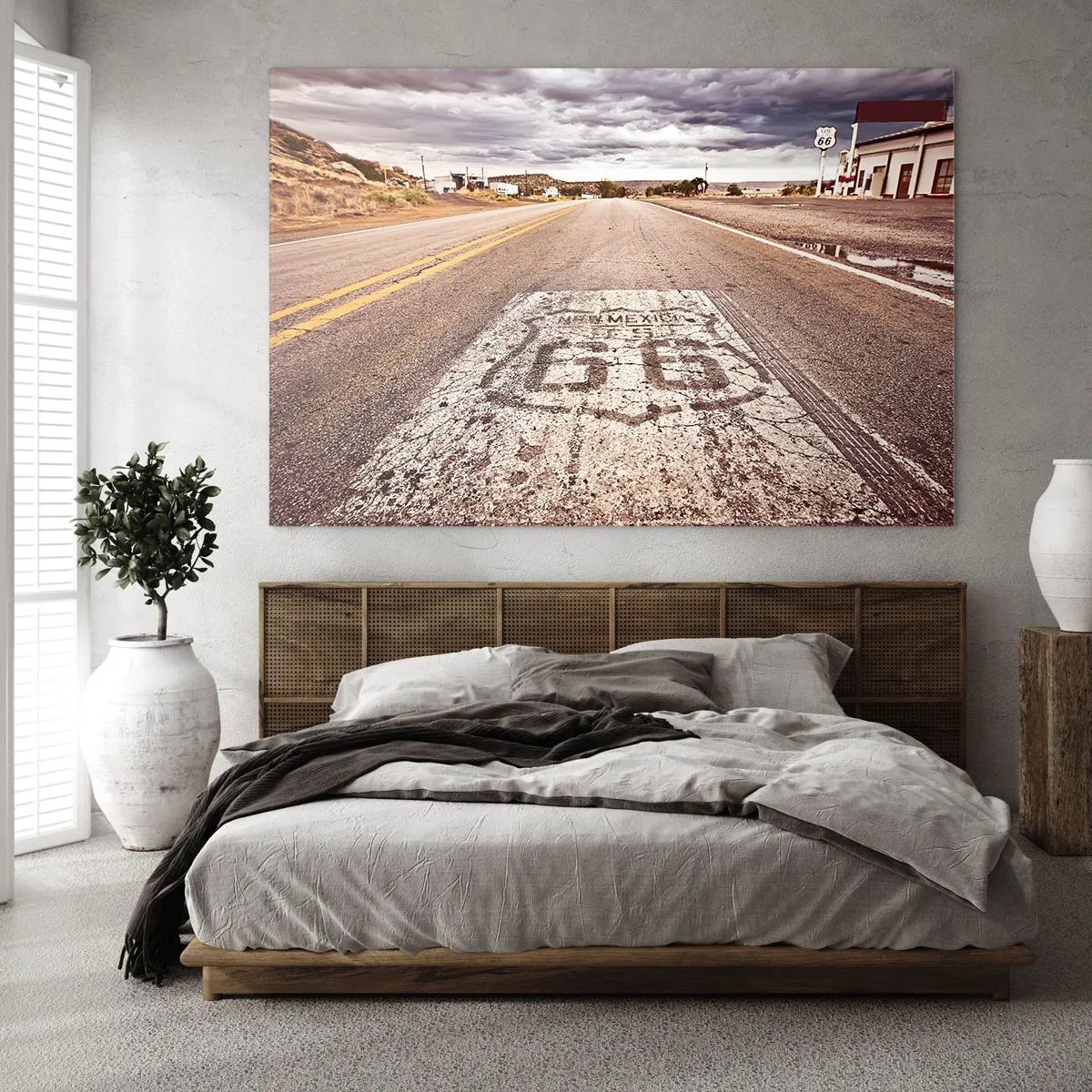 Üveg kép - Mother Road – amerikai legenda - 120x80 cm