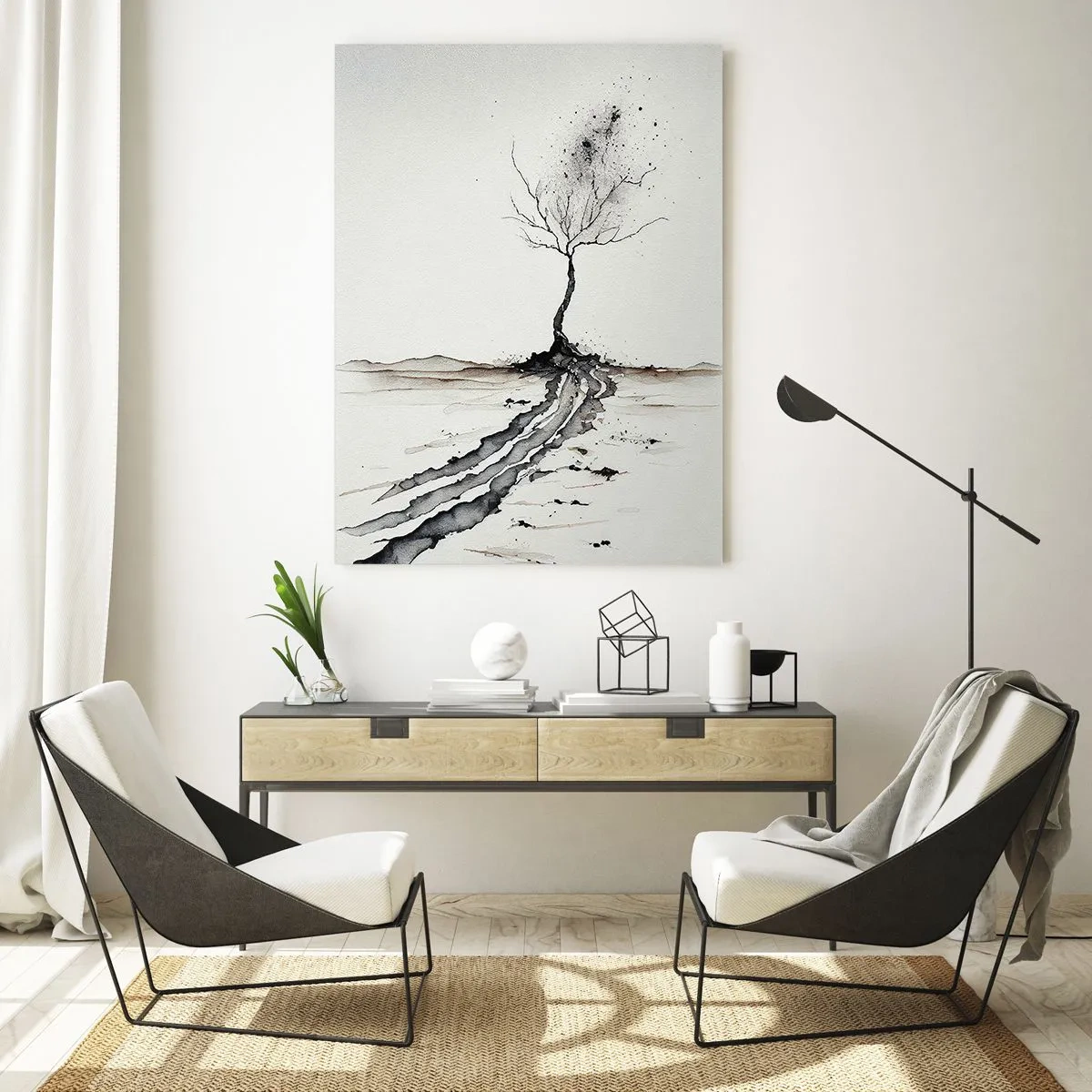 Üveg kép - Téli melankólia - 50x70 cm