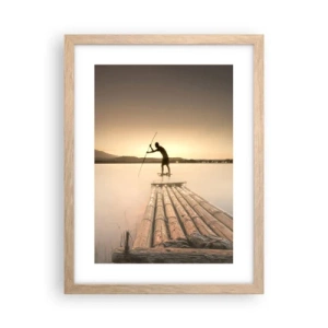 Poszter világos tölgy keretben - Pihenés előtt - 30x40 cm