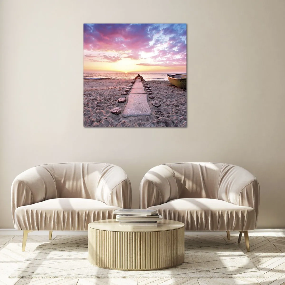 Üveg kép - Egy pillanatnyi mély élmény - 70x70 cm