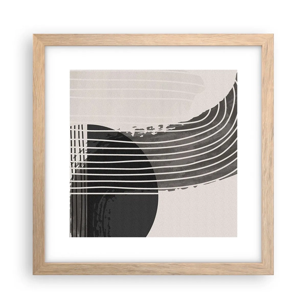 Poszter világos tölgy keretben - Oda és vissza - 30x30 cm