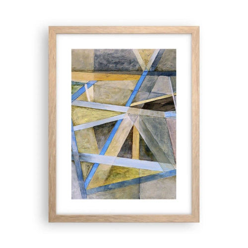 Poszter világos tölgy keretben - Egyenesen vagy átlósan? - 30x40 cm