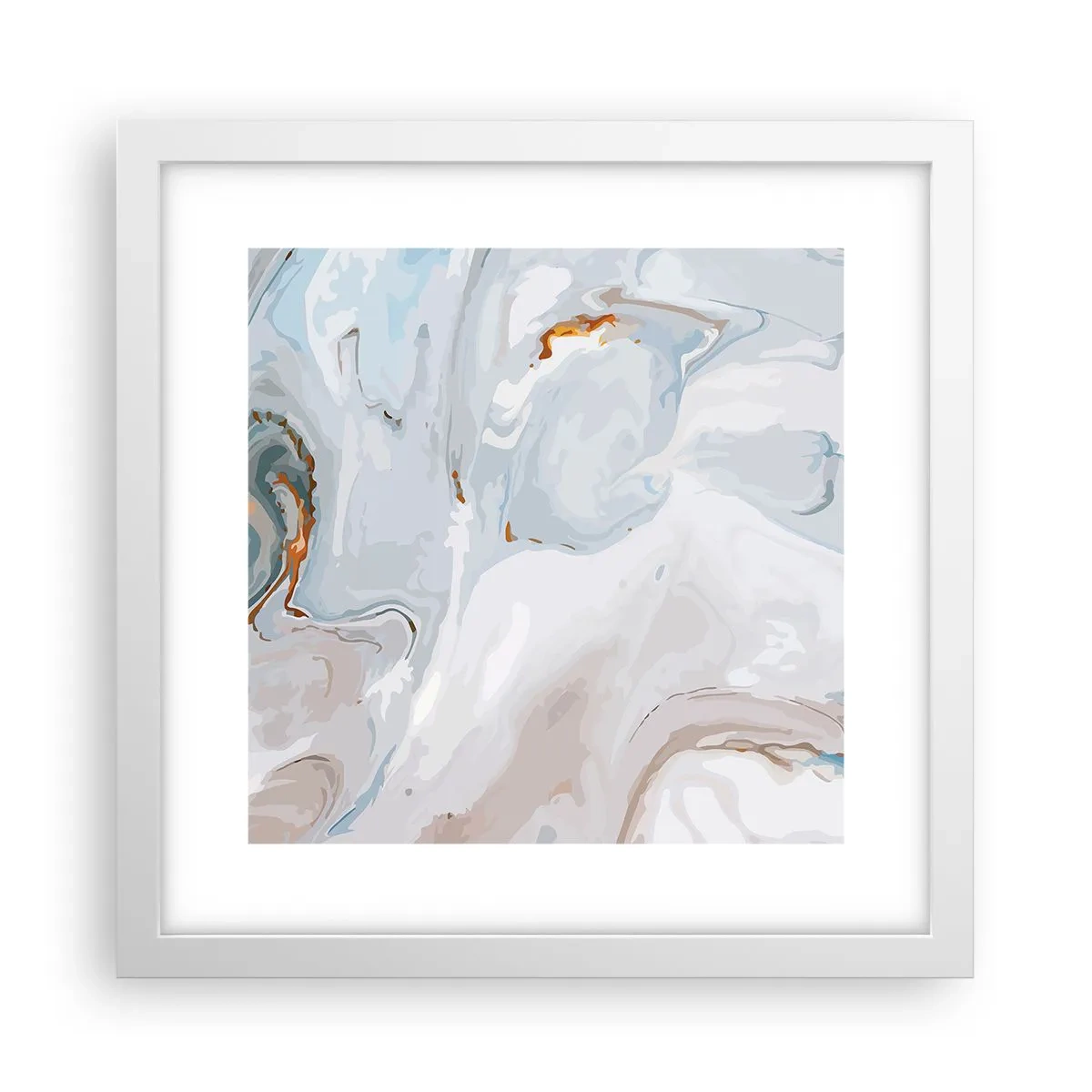 Poszter fekete keretben - Felhabzott fehér - 30x30 cm