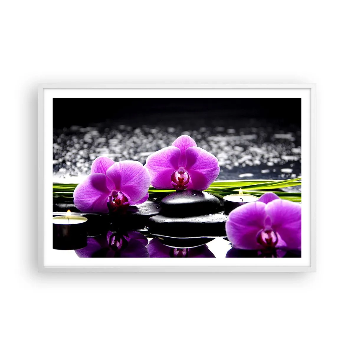 Poszter fekete keretben - Elmerülni a békében és a csendben - 91x61 cm