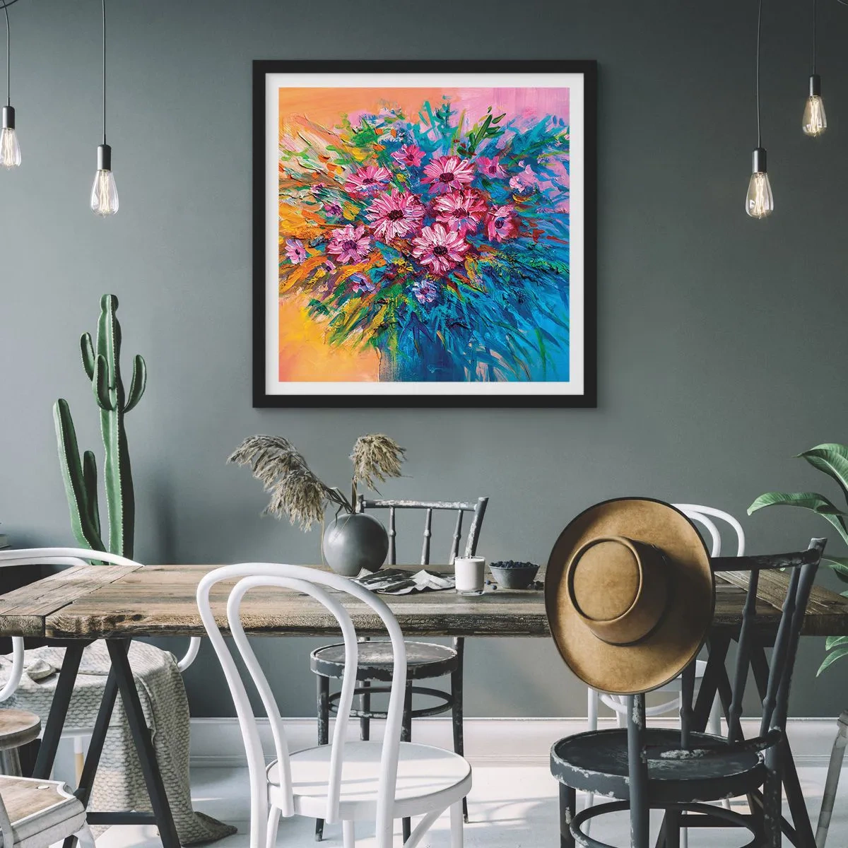 Poszter fehér keretben - Életenergia - 50x50 cm